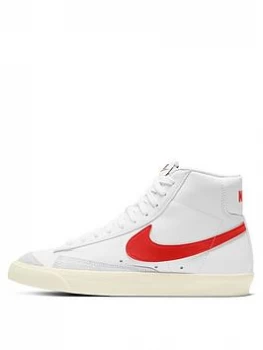 image of Nike Blazer Mid '77 - White/Red, Size 3, Women