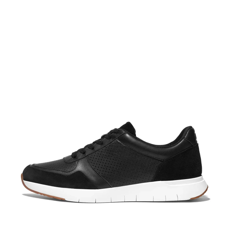 Image of FitFlop Womens leather Trainers FitFlop F-Mode Noir Female 36