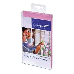 image of Legamaster Magic Notes 200x100mm Pink with Pen Pack of 100 7-159409