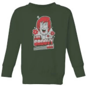 image of Scooby Doo Like, Groovy Man Kids Sweatshirt - Forest Green - 11-12 Years