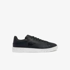 Image of Lacoste Mens Court Zero Leather Trainers Size 11 UK Dark Grey / White