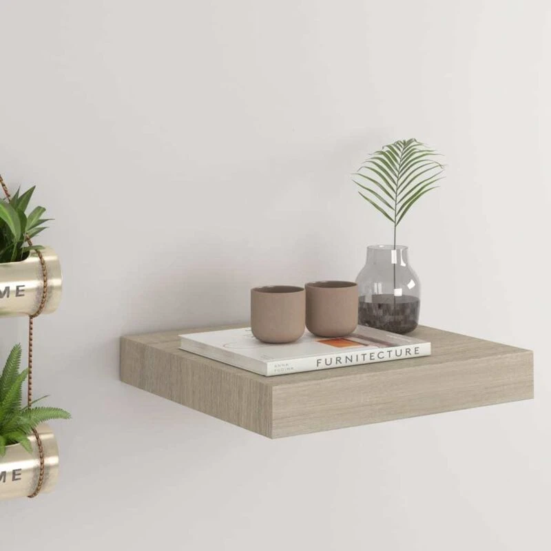 Image of VIDAXL Floating Wall Shelf Oak 23x23.5x3.8cm mdf Vidaxl 8720286074961