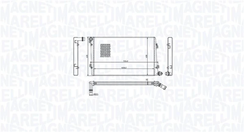 Image of MAGNETI MARELLI Engine radiator MAGNETI MARELLI 350213218100