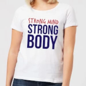 Image of Strong Mind Strong Body Womens T-Shirt - White - 3XL