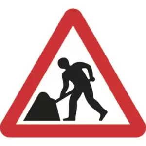 Image of Zintec 750mm Triangular Men At Work Road Sign with Frame