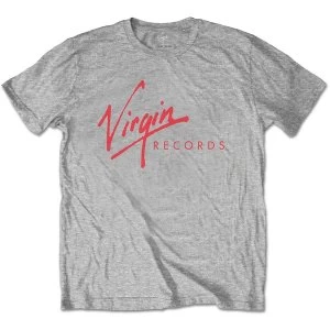 Image of Virgin Records - Logo Unisex XX-Large T-Shirt - Grey