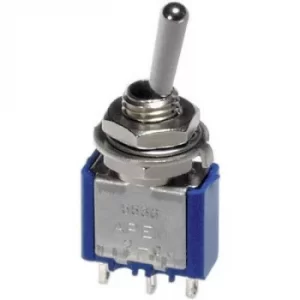 image of APEM 5546A Toggle switch 250 V AC 3 A 2 x On/On latch