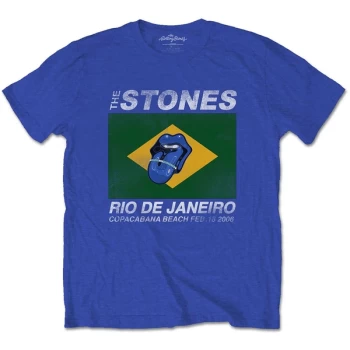 Image of The Rolling Stones - Copacabana Blue Unisex Large T-Shirt - Blue