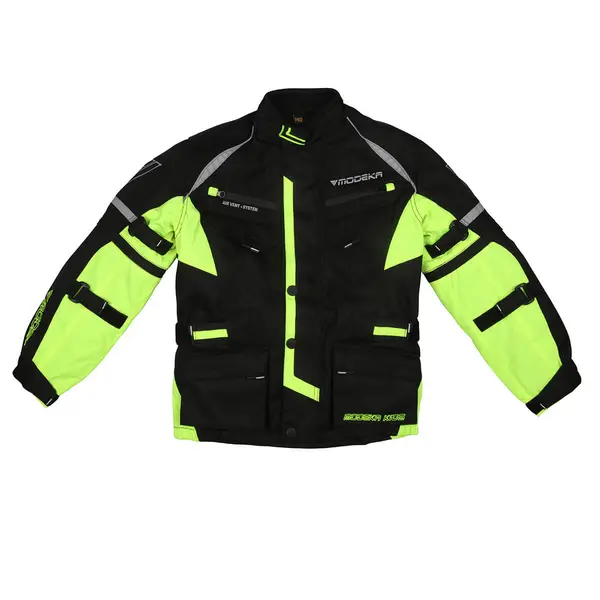 Image of Modeka Tourex II Kids Jacket Black Yellow 128