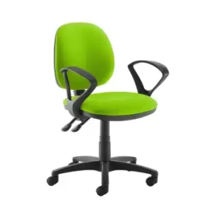 Image of Dams MTO Jota Medium Back PCB Operators Chair with Fixed Arms - Belize Red