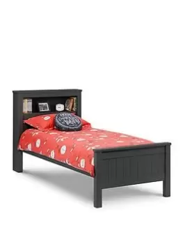 image of Julian Bowen Maine Bookcase Bed 90cm - Anthracite, Grey