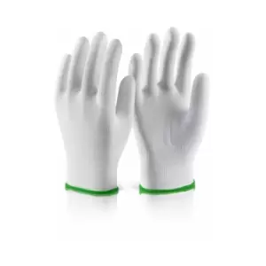 image of Polyester Knitted Liner Glove White Xl (Size 10)