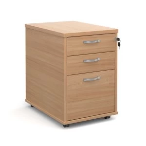 Image of Dams Maestro Three-Drawer Mobile Desk Pedestal 426mm - Beech