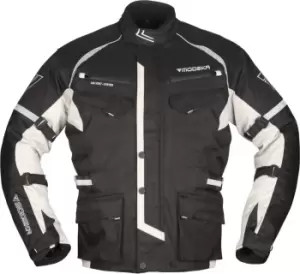 Image of Modeka Tarex Motorcycle Textile Jacket, black-grey, Size 2XL, black-grey, Size 2XL