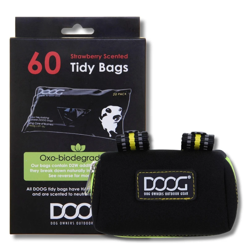 Image of DOOG Walkie Pouch And Poo Bag Set - Bolt - Black WPD09-N