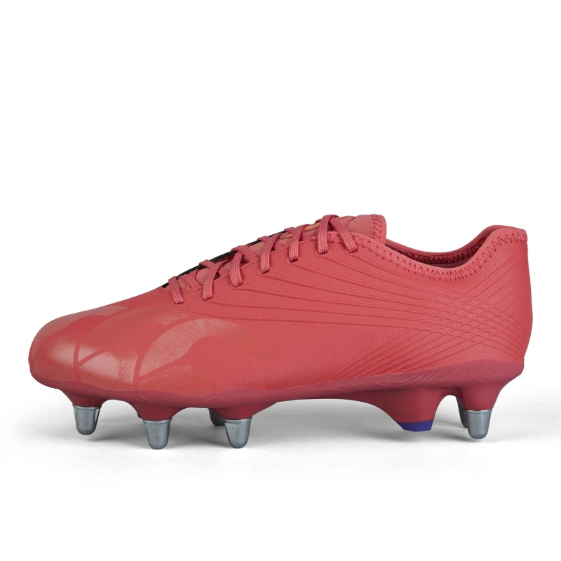 Image of Canterbury Stampede Groundbreak Pro Soft Ground Rugby Boots Red/Ornge/Ylw male 8.5 (43)