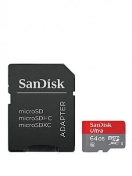 Image of SanDisk Ultra Microsd Inc Adapter 100Mb/S A1 - 64Gb