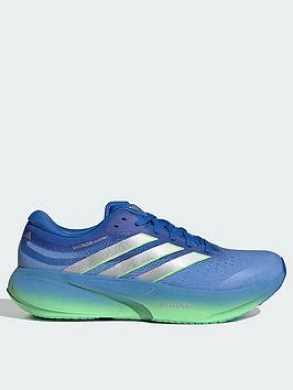 Image of Adidas Supernova Solution 3 Blue Green SS26 Shoes, Size UK 11.5