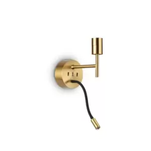 Image of Set Up Wall Light + Reading Light Brass Without Shade 3000K