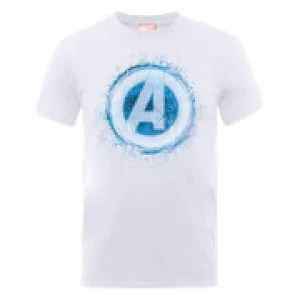 Image of Marvel Avengers Assemble Glowing Logo T-Shirt - White - L