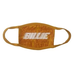 Image of Billie Eilish - Racer Logo & Graffiti Yellow Face Mask - Yellow