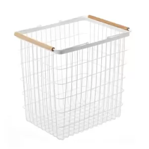 image of Yamazaki Tosca Wire Laundry Basket - White - Large