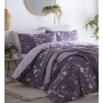 image of Yasmina Duvet Cover Set Plum Single Bedding - Portfolio