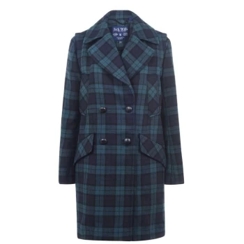 image of Jack Wills Merrow Black Watch Jacket With Wool - Green