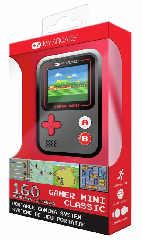Image of My Arcade Gamer Mini Classic Black Red (160 Games In 1) Multi unisex