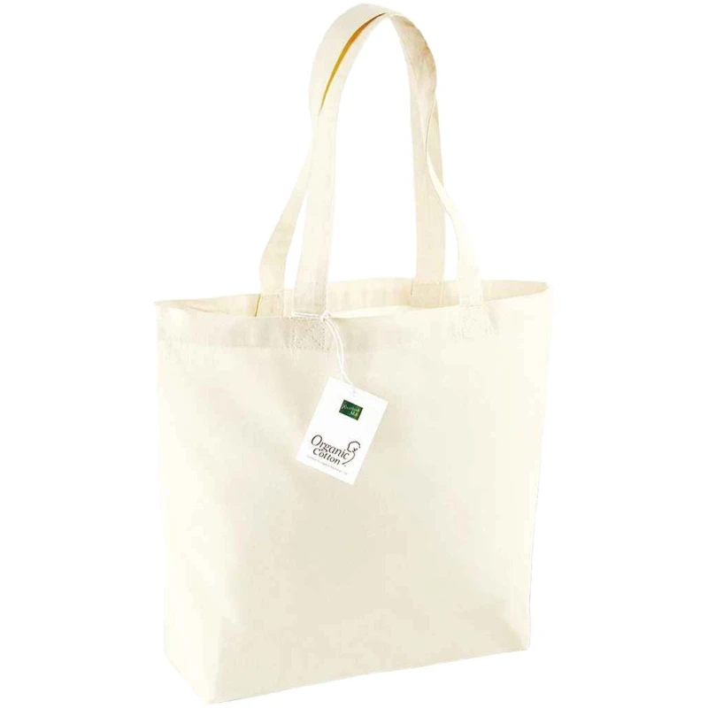 Image of Westford Mill Womens Cotton 16L Shopper Bag in Natural Natural Female One Size