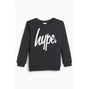 Image of Boys Hype Script Crew Neck Sweatshirt