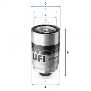 Image of 24.123.00 UFI Fuel Filter