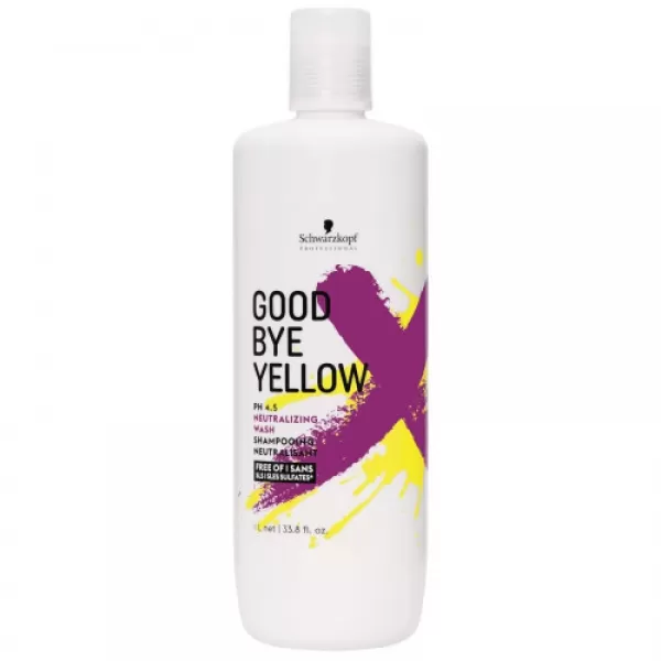 image of Schwarzkopf Professional Goodbye Yellow Anti-Yellow Tones Hair Shampoo 1000ml