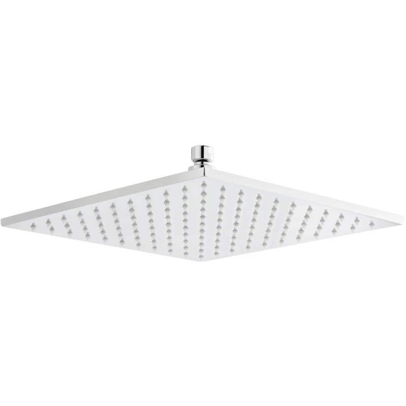 Image of nuie Shower Heads Square LED Fixed Head 200mm - Chrome, Silver STY070