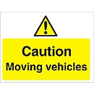 Image of Warning Sign Moving Vehicles PVC 45 x 60 cm