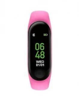 image of Tikkers Activity Tracker Digital Dial Pink Silicone Strap Kids Watch