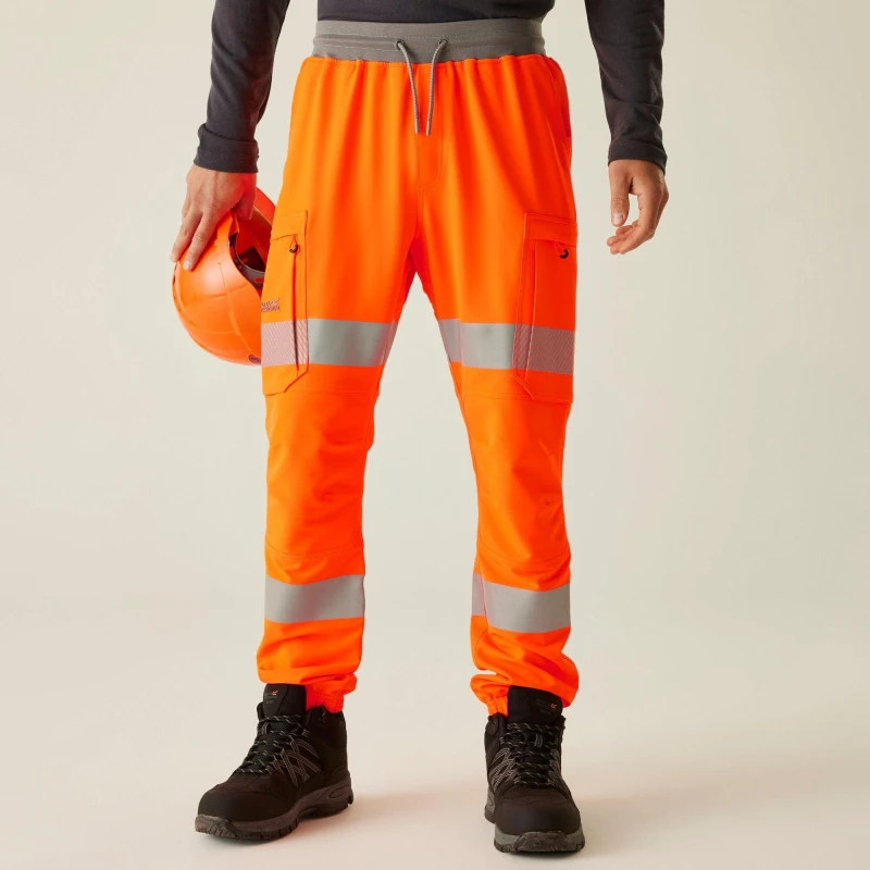 Image of Regatta Mens Hi-Vis Prolite Stretch Jogger Orange male 4XL Regula