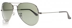 image of Ray-Ban 3025 Aviator Sunglasses Gunmetal 004/58 Polariserade Large 62mm