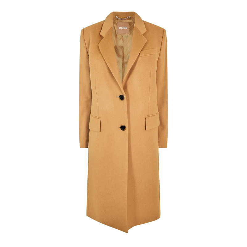 Image of Boss Womens Catara Formal Coat Medium Beige female 6 (XS)