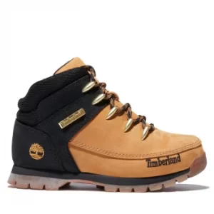 Timberland Euro Sprint Mid Hiker For Junior In Yellow/black Yellow Kids, Size 5