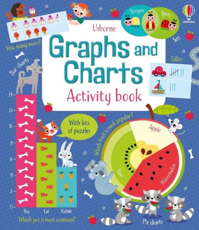 Image of Darran Stobbart Graphs and Charts Activity Book Multi unisex