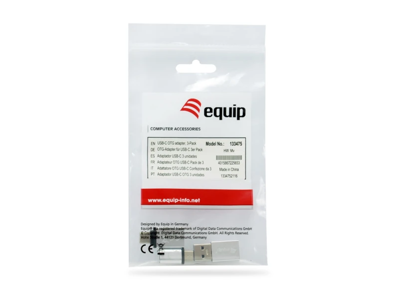 Image of Equip USB-C OTG adapter. 3 Pack