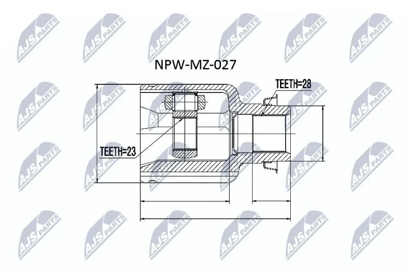 Image of NTY CV joint kit NTY NPW-MZ-027