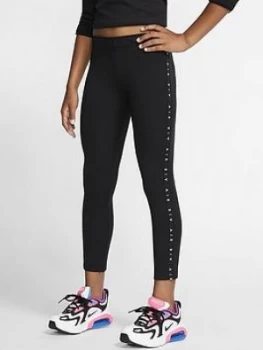 Image of Nike Sportswear Air Older Girls Leggings - Black, Size S, 8-10 Years, Women