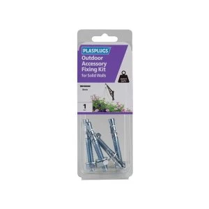 image of Plasplugs Outdoor Accessory Fixing Kit for Solid Walls