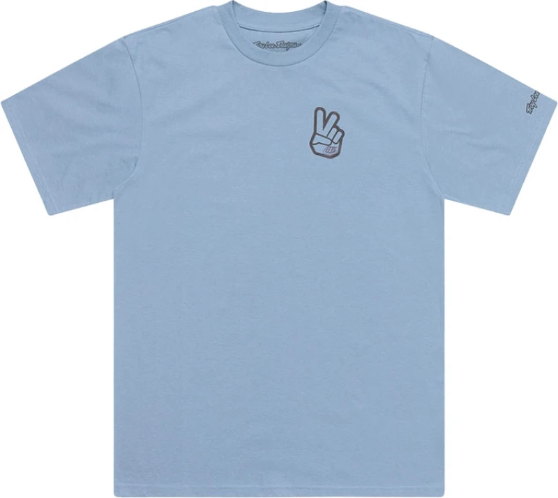 Image of Troy Lee Designs Peace Out T-Shirt, blue, Size M for Men
