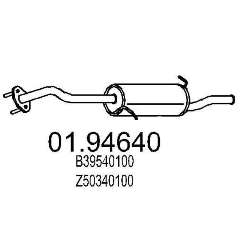 Image of MTS 01.94640 Rear silencer End Silencer (3437)
