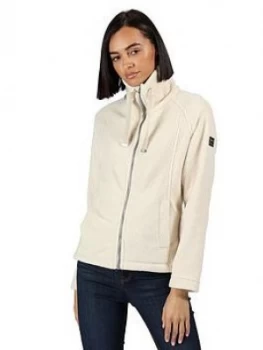 image of Regatta Zaylee Full Zip Fleece Jacket - Cream, Size 10, Women