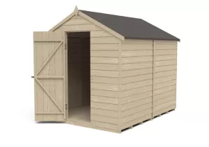 Image of Forest Garden 8 x 6ft Apex Overlap Pressure Treated Shed