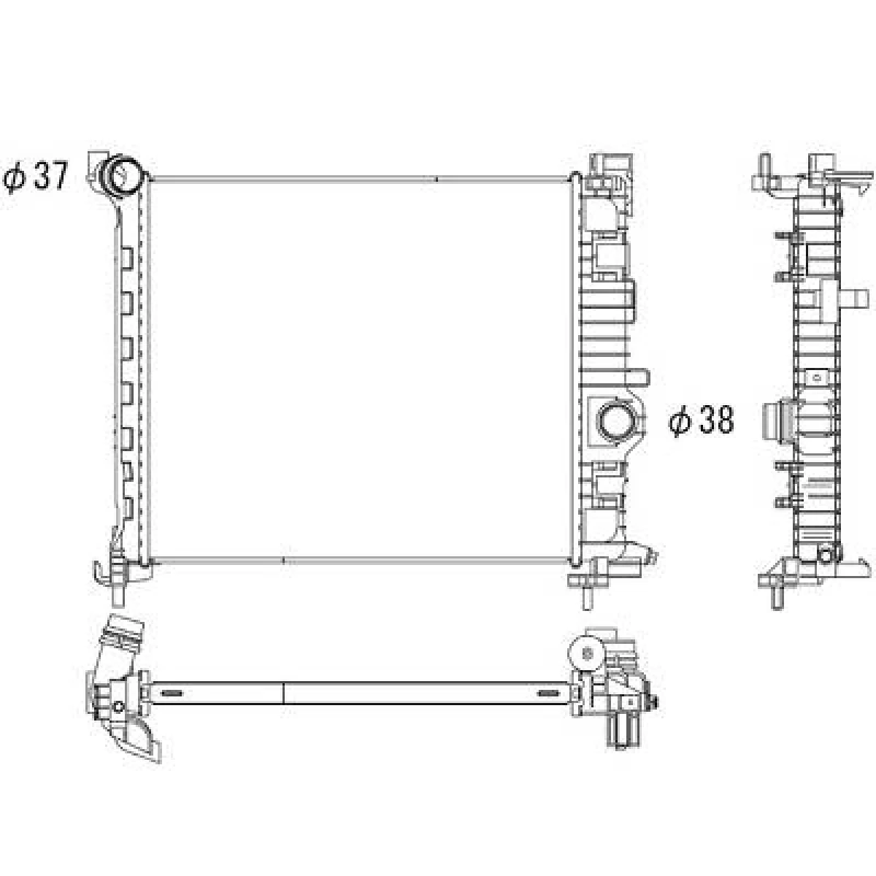Image of Engine radiator DIEDERICHS DCM2706